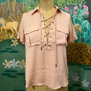 Light Pink Tie-Up Blouse